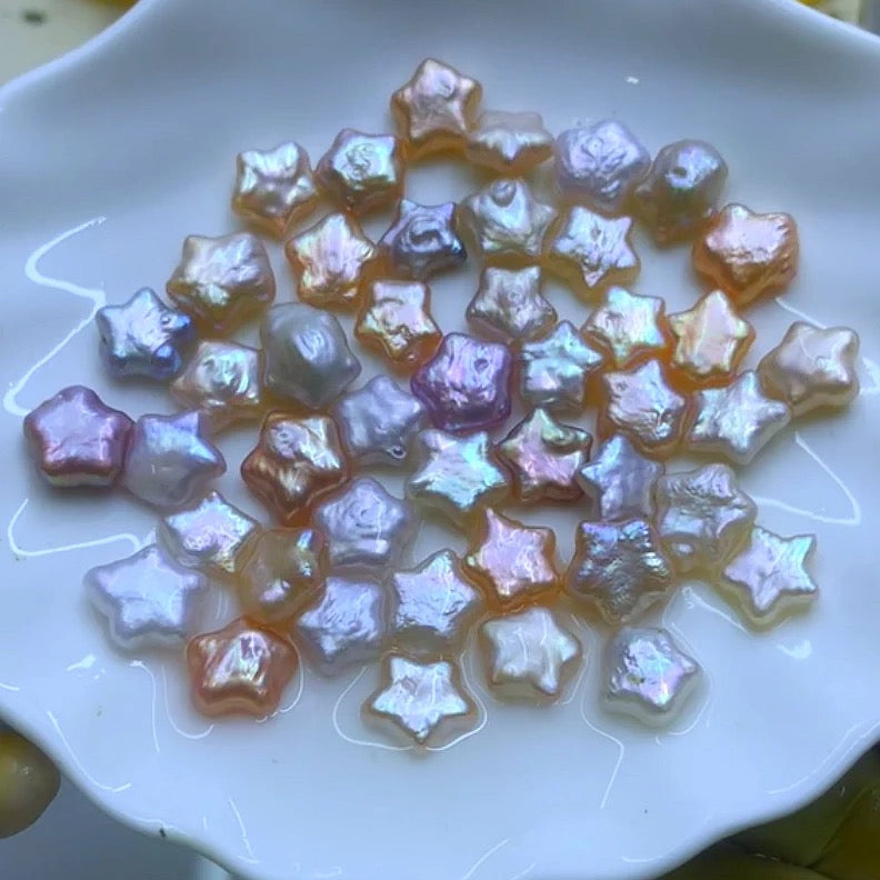 【Star Lover】 Twinkling Star (3 Star Shape Freshwater Pearls)